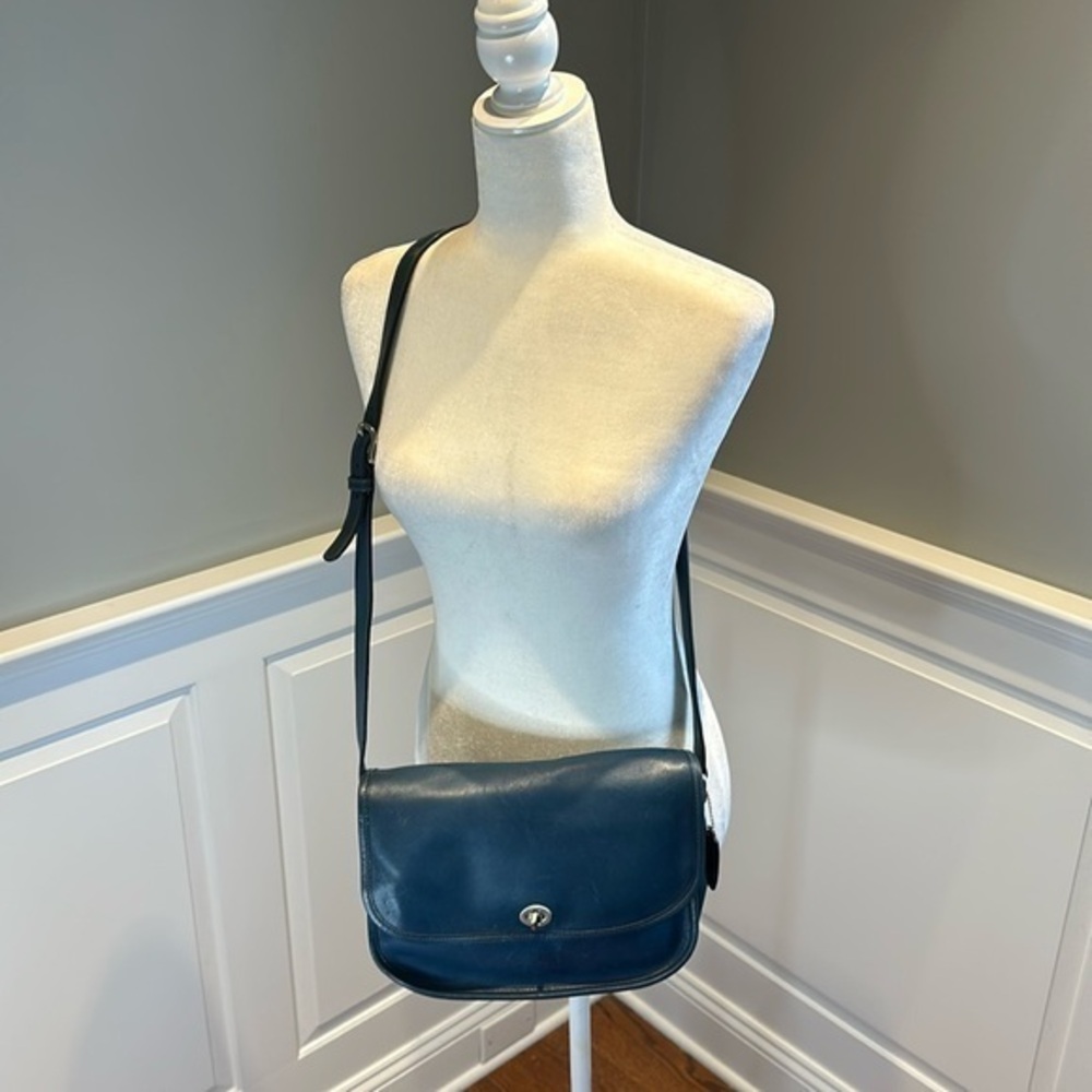 Vintage Coach City Bag - Rare Blue